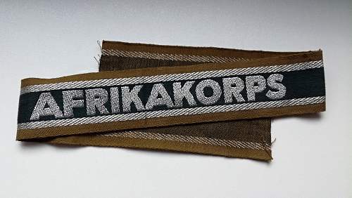 The Afrikakorps cuff title