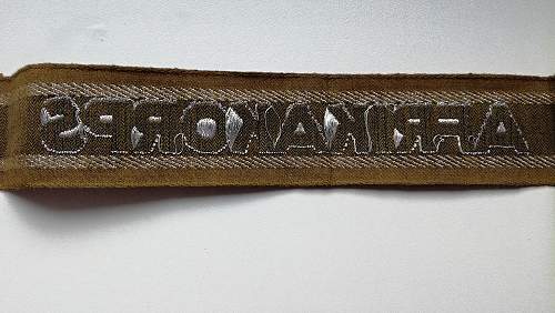 The Afrikakorps cuff title