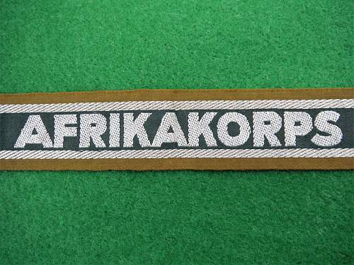 Afrikakorps armband not sure about it advice needed