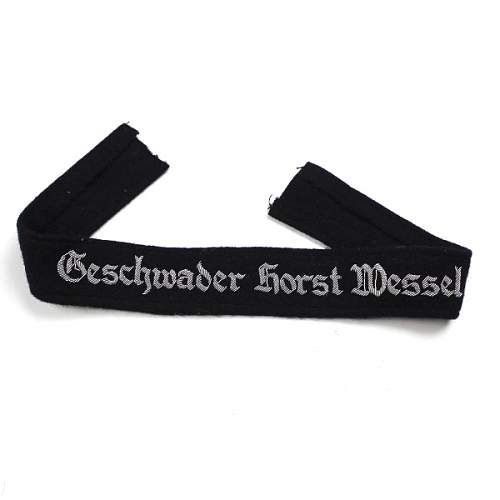 Original &quot;Geschwader Horst Wessel&quot; cuff title?