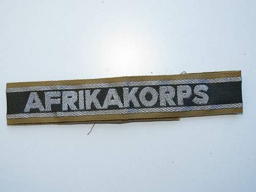 The Afrikakorps cuff title