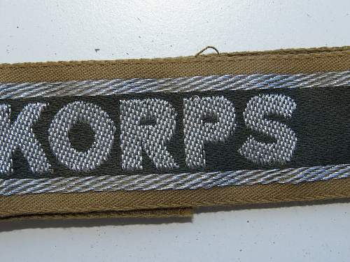 The Afrikakorps cuff title