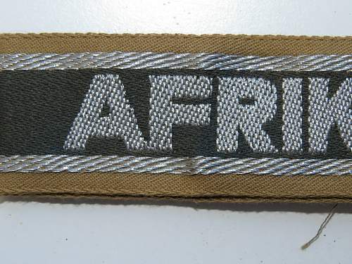 The Afrikakorps cuff title