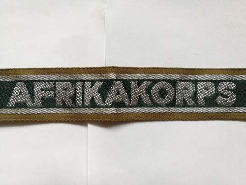 The Afrikakorps cuff title