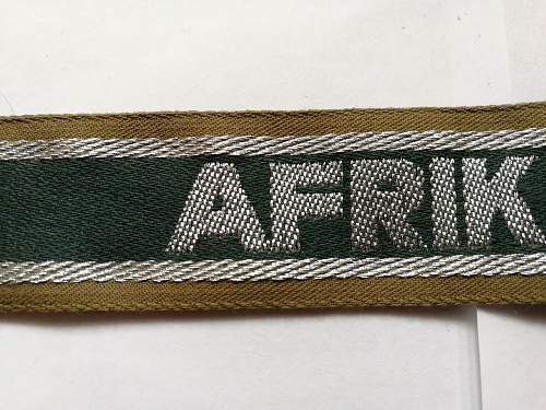 The Afrikakorps cuff title