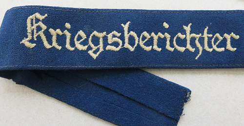 &quot;Kriegsberichter der Luftwaffe&quot; OR's cuff title