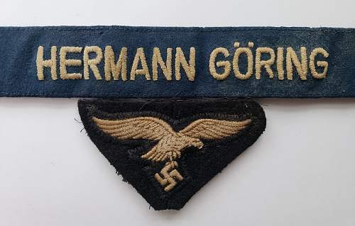 original Herman Goering Panzer Division Cap Eagle?