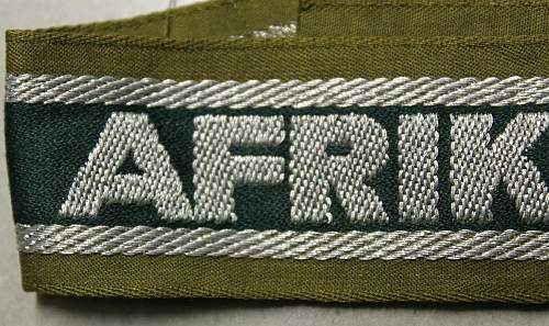 The Afrikakorps cuff title