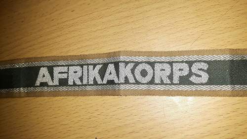 The Afrikakorps cuff title