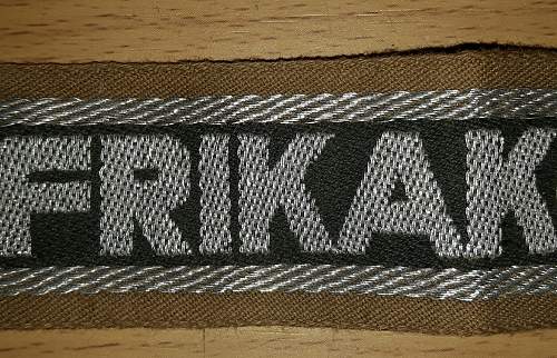 The Afrikakorps cuff title