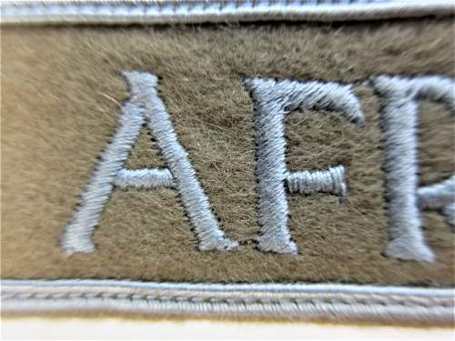 Brown AFRIKA cuff title with palm trees