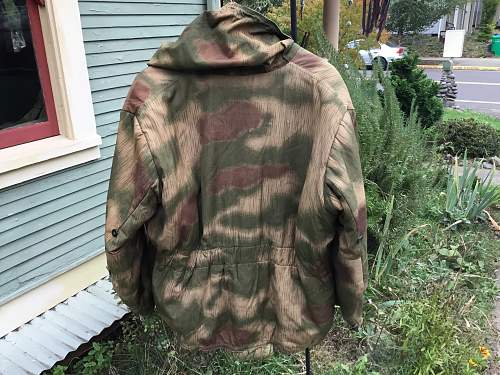 WW2 German marsh or tan / water camouflage quilted parka and trousers