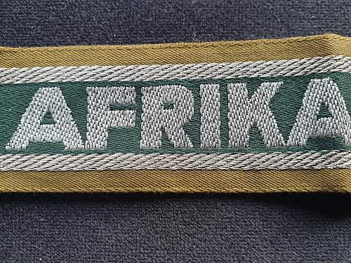 The Afrikakorps cuff title