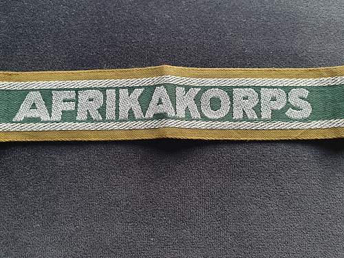 The Afrikakorps cuff title