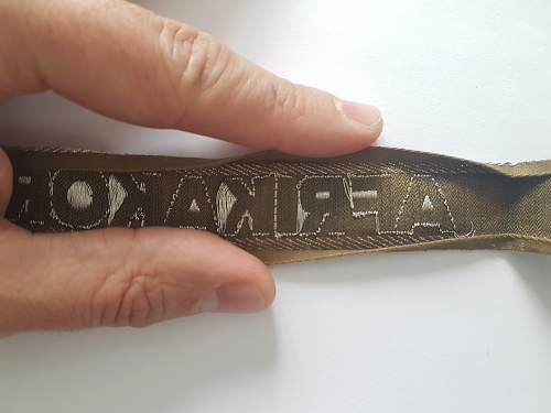 The Afrikakorps cuff title