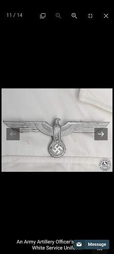 Authenticity of new style white service tunic