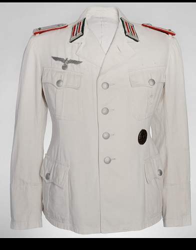 Authenticity of new style white service tunic