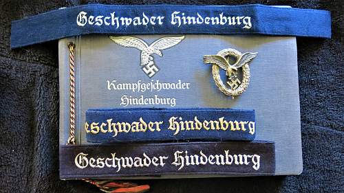 Geschwader Hindenburg cuff titles....