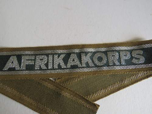 The Afrikakorps cuff title