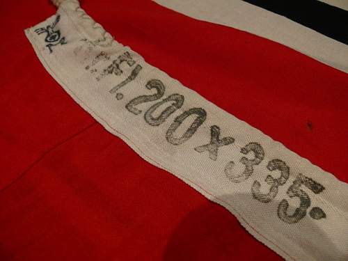 Navy edition Krieg Flag 10ft by 6 ft signed by GI in Lemark 1945 interesting detective work..