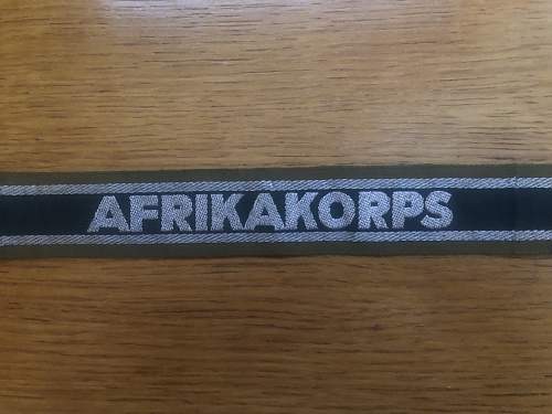 Afrika Korp Cuff Title