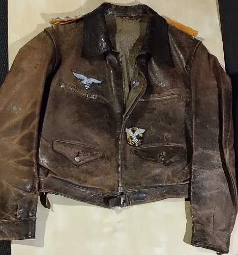 Luftwaffe leather pilot jacket. Is it all real?