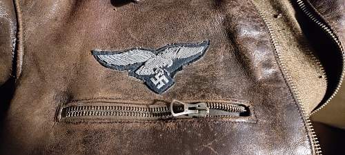 Luftwaffe leather pilot jacket. Is it all real?