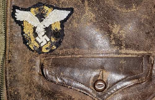 Luftwaffe leather pilot jacket. Is it all real?
