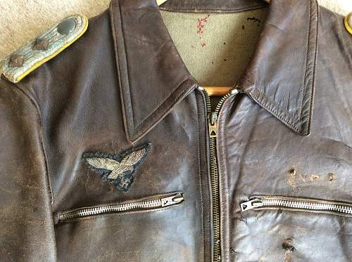 Luftwaffe leather pilot jacket. Is it all real?