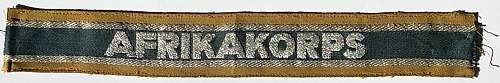 The Afrikakorps cuff title