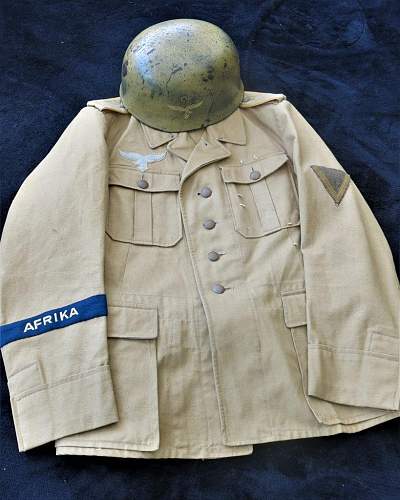 Luftwaffe tropical 4 pocket tunic for a Gefreiter