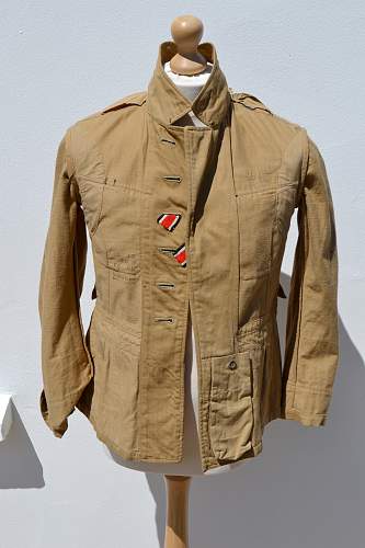 Luftwaffe tropical tunic to a Feldwebel, w/ DkiG