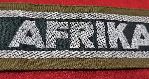 The Afrikakorps cuff title