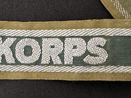 Afrikakorps cuff title coming up at work