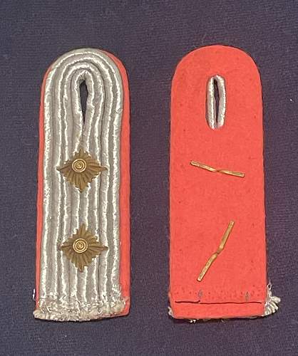 Panzer Shoulder Boards. Glowing Under Ultraviolet Light a Sign of Being Reproduction?