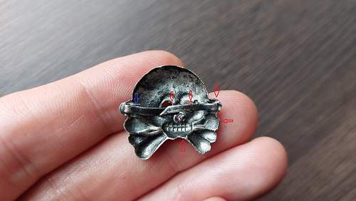 Panzer Collar Tab Skull