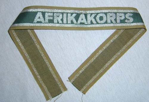 The Afrikakorps cuff title