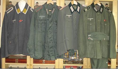 Four uniforms for sale