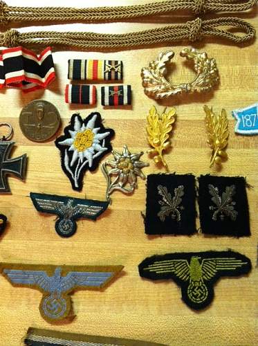 WWII German insignia LOT for sale--SS Afrika Korps Luftwaffe etc