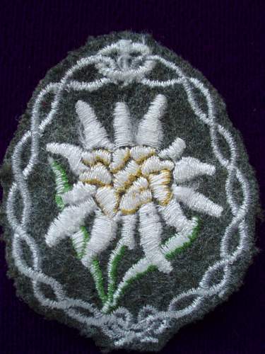 Edelweiss Sleeve Insignia Real or Fake?