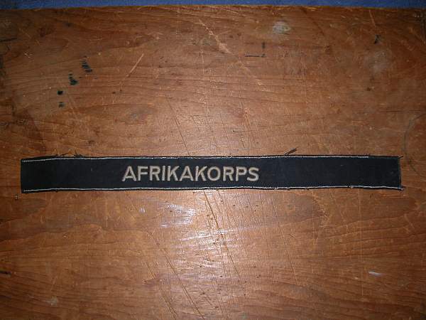 Unofficial afrikakorps cuff title