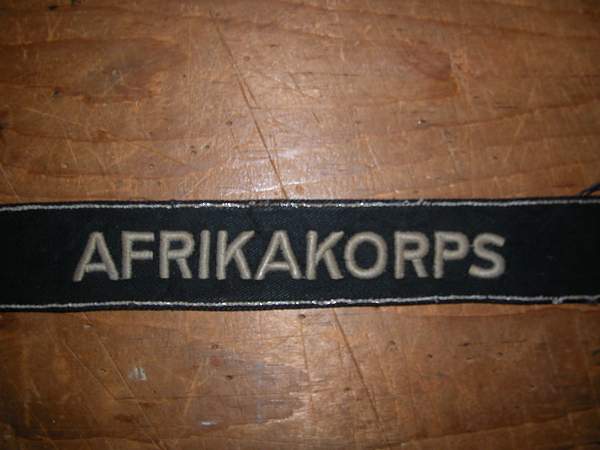 Unofficial afrikakorps cuff title