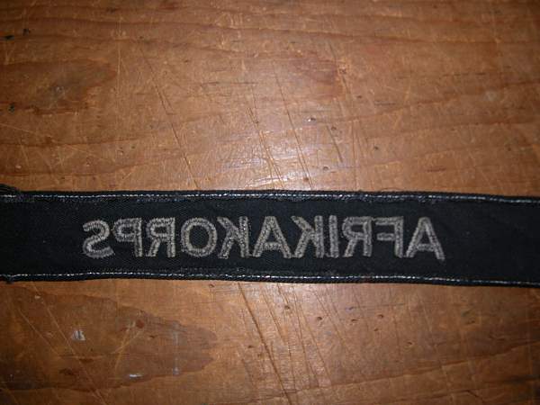 Unofficial afrikakorps cuff title