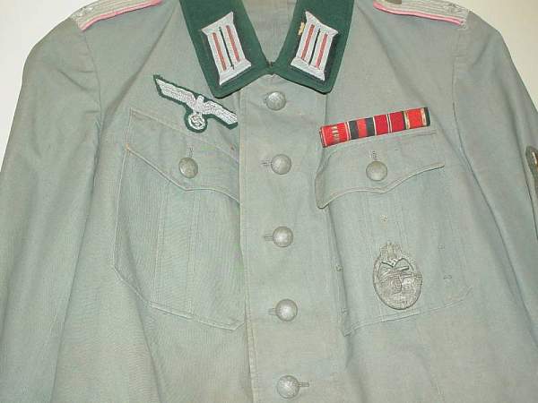 Panzer officers tunic duck material