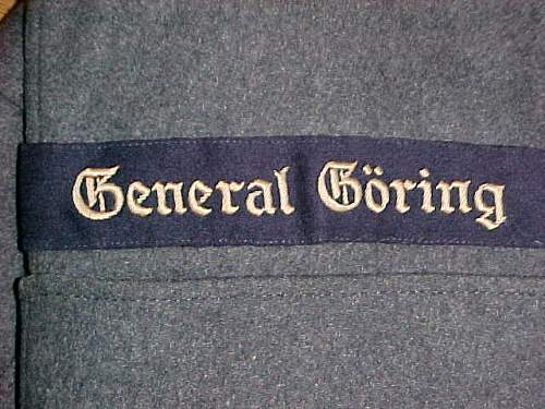 General Goering Wach Batallion tunic and cap