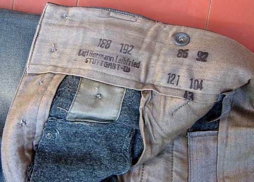 WH-Issue M43 Trousers made of Italian cloth.