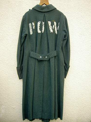 Heer prisoner of war greatcoat stenciled