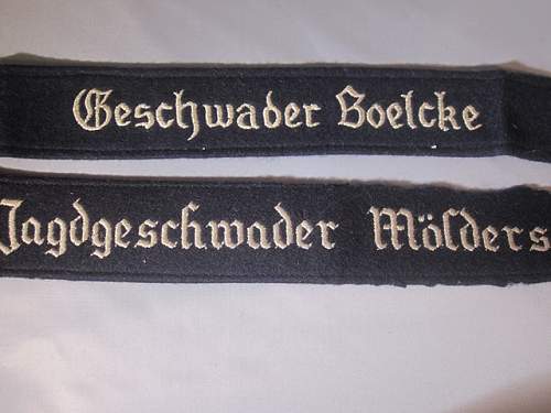 Luftwaffe, Fallschirm and Grossdeutschland cuff titles.