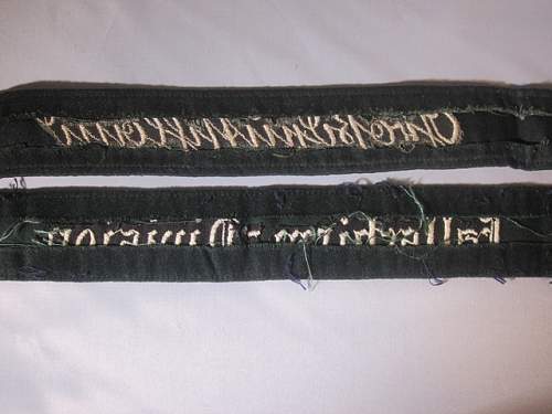 Luftwaffe, Fallschirm and Grossdeutschland cuff titles.