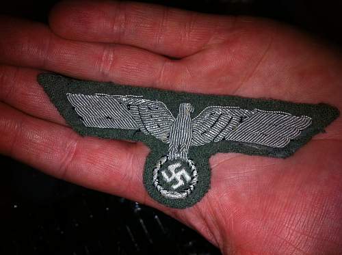 Wehrmacht officers bullion breast eagle identification please